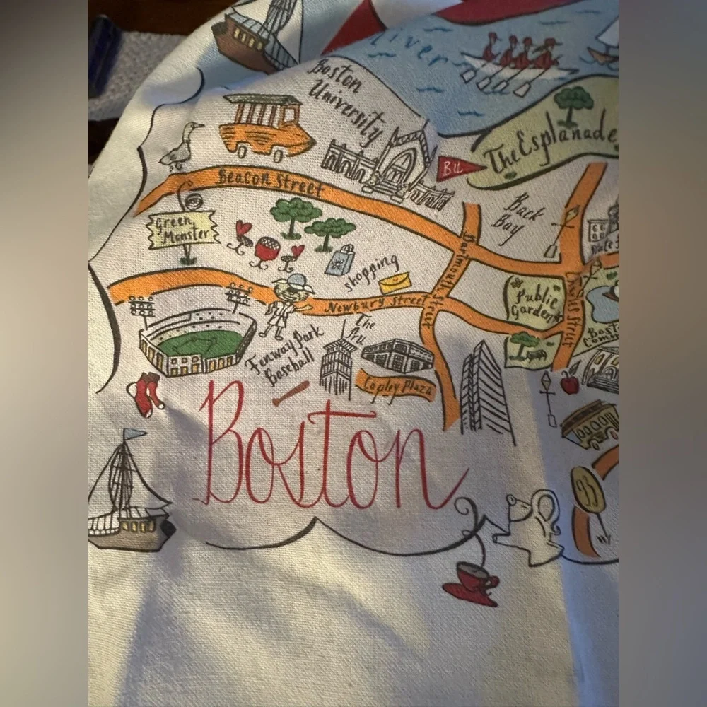 NWT Boston map tea towel / kitchen Linens